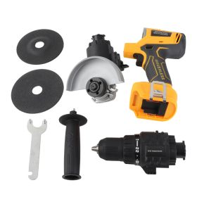 20V Cordless Power Tool Combo Kits, Electric Drill, Angle Grinder, 2-in-1 Cordless Power Tool Set, For Drilling,Cutting,Sanding,Polishing,Screwing
