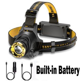 LED Headlamp Rechargeable Head Torch Zoom Headlight Lamp Powerful Flashlight Fishling Driving Camping Light With 3 Modes Work Light