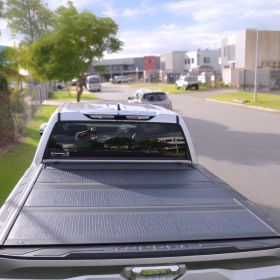 Toyota Tundra BAKFlip MX4 Hard Tonneau Cover Lensun 285W Solar Panel