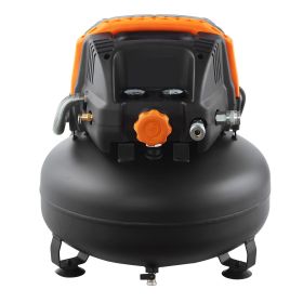 6 Gallon Air Compressor, 1.7HP 2.3CFM @ 90PSI Portable Pancake Air Compressor & 150PSI Max Working Pressure
