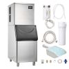 Commercial Ice Maker, 360LBS/24H Ice Making Machine with 330.7LBS Large Storage Bin