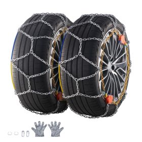 Auto Tightening Snow Chains, Diamond Mesh Traction Wheel Chains for Anti-slip, Alloy Steel Tire Chains for Tires 265/75-15, 265/75-16, LT265/75-16