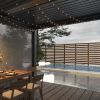 Pergola,Manual Outdoor Louvered Sun Shade, Combined Shutter & Canopy for Indoor & Outdoor Spaces