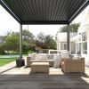 Pergola,Manual Outdoor Louvered Sun Shade, Combined Shutter & Canopy for Indoor & Outdoor Spaces