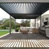 Pergola, Manual Outdoor Louvered Sun Shade Panel, Multi-Function Louvered Awning for Patio & Indoor Use