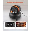 6 Gallon Air Compressor, 1.7HP 2.3CFM @ 90PSI Portable Pancake Air Compressor & 150PSI Max Working Pressure