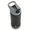 (2 pack) Stainless Steel Ranger Straw Kids Water Bottle 18oz, Black