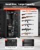 10-12 Gun Safe, Long Gun Cabinet for Rifles and Pistols, Quick Access Rifle Safe with 4 Pistol Pockets and 3 Adjustable Racks