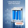 Whole House Water Filter System, 3-Stage | Sediment, IMR, CTO | 4.5" x 20" Home Water Purifier Filter Reduce Iron, Manganese, Chlorine, Bad Taste