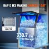 Commercial Ice Maker, 360LBS/24H Ice Making Machine with 330.7LBS Large Storage Bin