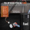 Fuel Transfer Pump, 12V DC 8 GPM 1/6 HP, Portable Electric Diesel Transfer Pump with Auto Shut-Off Fuel Nozzle, Long Inlet & Outlet Hose for Gasoline