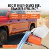 Fuel Transfer Pump, 12V DC 8 GPM 1/6 HP, Portable Electric Diesel Transfer Pump with Auto Shut-Off Fuel Nozzle, Long Inlet & Outlet Hose for Gasoline