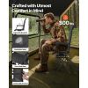 Hunting Chair, 360Â° Silent Swivel, Foldable Lightweight Portable Blind Chair, Heavy-Duty Steel Frame Ground Stool Seat, with Armrest