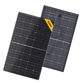 BougeRV 300 Watt N-Type Rigid Bifacial 16BB Mono Solar Panel (Option: 1PC)
