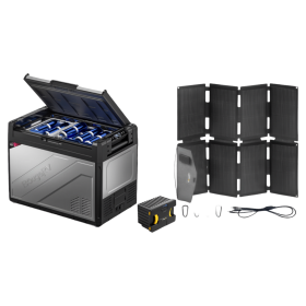BougeRV Rocky Solar Battery Portable Fridge Kit (Option: 81QT)