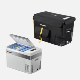 BougeRV 12V 30 Quart (28L) Portable Car Fridge (Option: Fridge+Cover)