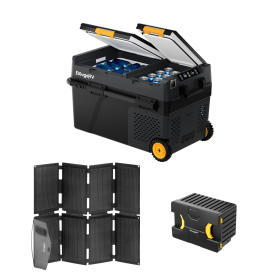 BougeRV CRD2 Dual Zone Solar Battery Portable Fridge Kit (Option: CRD2 43QT KIT)