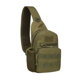 Military Tactical Shoulder Bag; Trekking Chest Sling Bag; Nylon Backpack For Hiking Outdoor Hunting Camping Fishing (material: Nylon, Color: Army green)