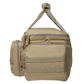 Range Bag for 4 Pistols, Tactical Gun Range Bag with 3 Detachable Baffles & 6 Magazines (product color: Brown, Item Size: 37 x 26 x 23 cm)