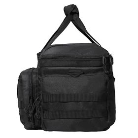 Range Bag for 4 Pistols, Tactical Gun Range Bag with 3 Detachable Baffles & 6 Magazines (product color: Black, Item Size: 37 x 26 x 23 cm)
