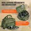 Range Bag for 4 Pistols, Tactical Gun Range Bag with 3 Detachable Baffles & 6 Magazines