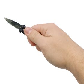 3.75" Mini Butterfly Knife with Keychain (Color: silver)