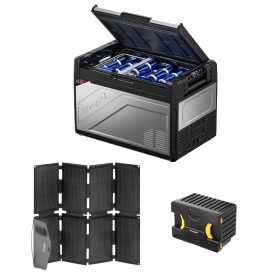 BougeRV Rocky Solar Battery Portable Fridge Kit (Option: 41QT)